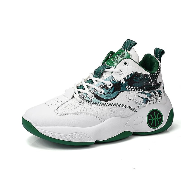 Basketskor för män Andas Sneakers Löparskor 3Aha502 WhiteGreen 41