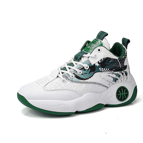 Basketskor för män Andas Sneakers Löparskor 3Aha502 WhiteGreen 44