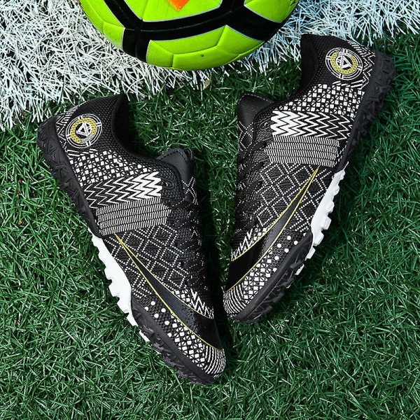 Fotbollsskor för herr, halkfria fotbollsskor, Gräs Fotbollssneakers Yj757 Black1 42