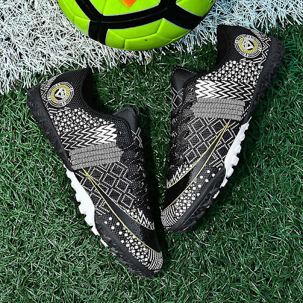 Fotbollsskor för män Halkfria fotbollsskor Klossar Gräs Fotbollssneakers Yj757 Black 38