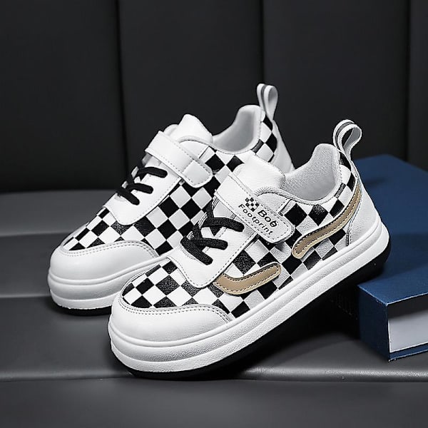 Pojkar Flickor Sneakers Andas Skateboarding Skor Barn Löparskor 2366 BlackWhite 34