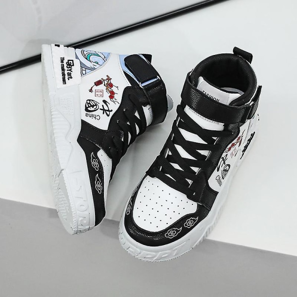 Barnskor Andas Sports löparskor Anime Sneakers WhiteBlack 35