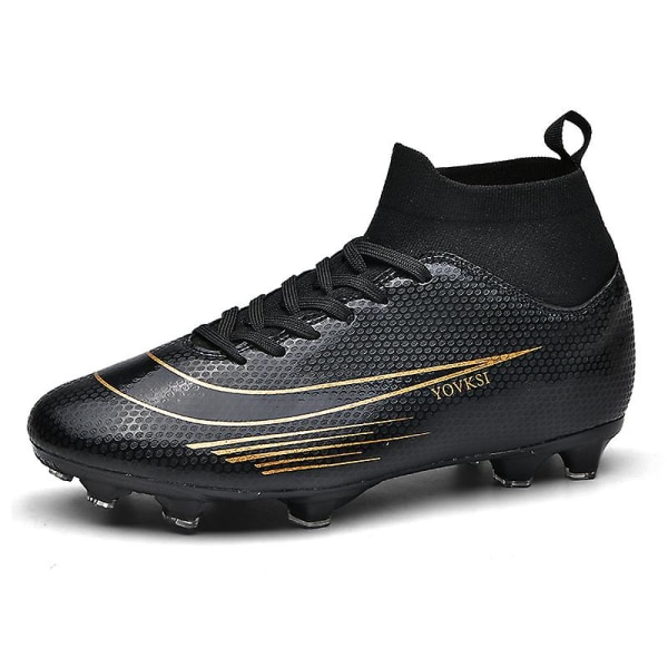 Fotbollsskor för män Höga fotbollsskor för vuxna Grästräning Sport Skor Sneakers 2Jz81A Black 44