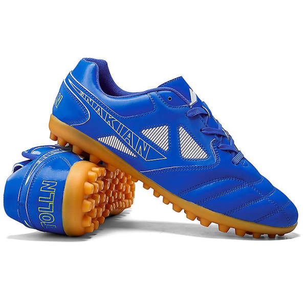 Fotbollsskor för män Halkfria fotbollsskor för herr, Gräs Fotbollssneakers 3C22028 Blue 33