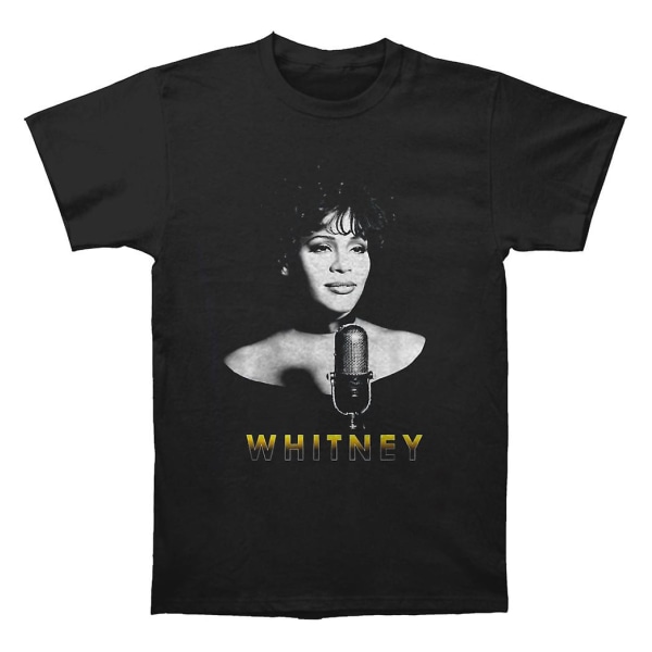Whitney Houston B&W Photo Svart T-shirt S