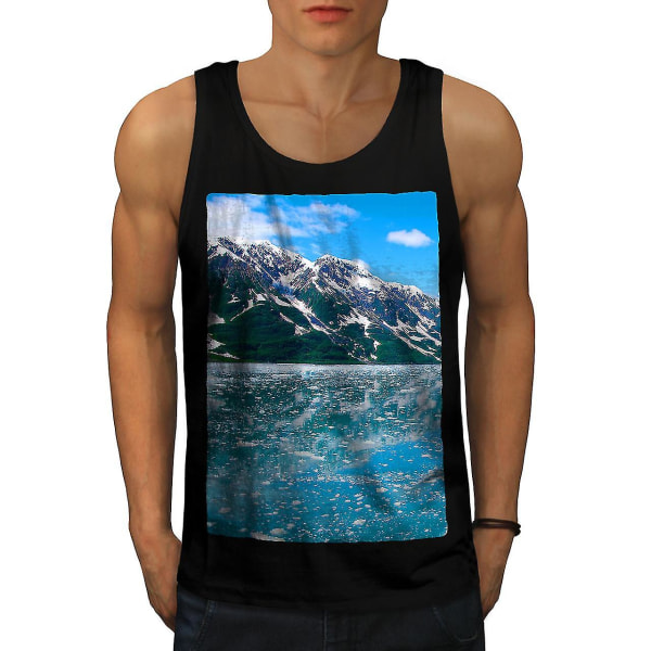 Mountains Wild Nature Men Blacktank Top L