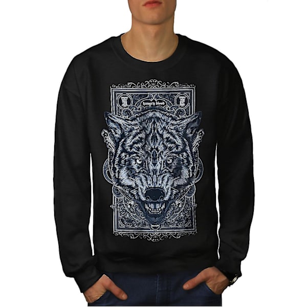 Wolf Hungry Blood Animal Men Blacksweatshirt M