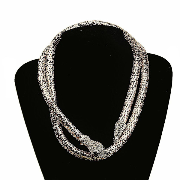 2xpunk Snake Rhinestone Choker Statement Halsband Midjetröjakedja 10 Pcs