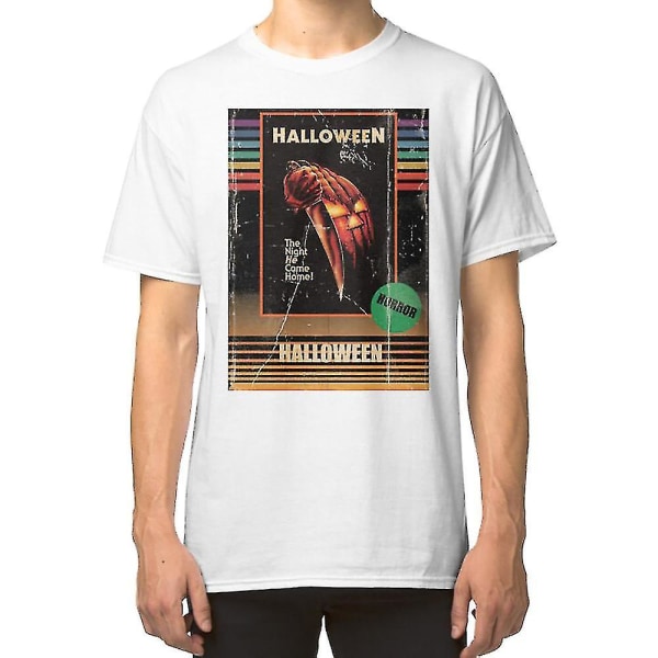 T-shirt för affisch för Halloween 1978 Vhs skräckfilm S
