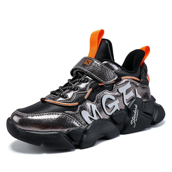 Sneakers för barn Andas Pojkar Flickor Löparskor Mode Sportskor 3Ap568 BlackGold 30