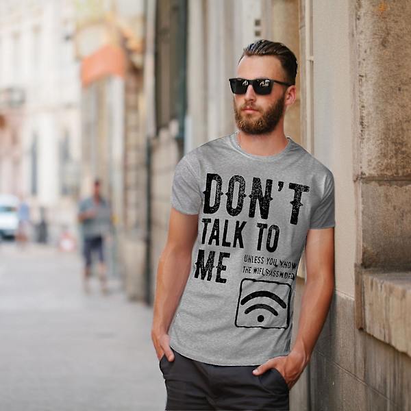 Dont Talk Wifi Funy Men T-shirt M