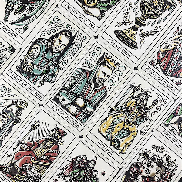 Tatuering Tarot Brädspel Underhållning Kreativt spådomsspelkort med fullständig engelsk pdf-guidebok för barn Vuxen44st Ts33