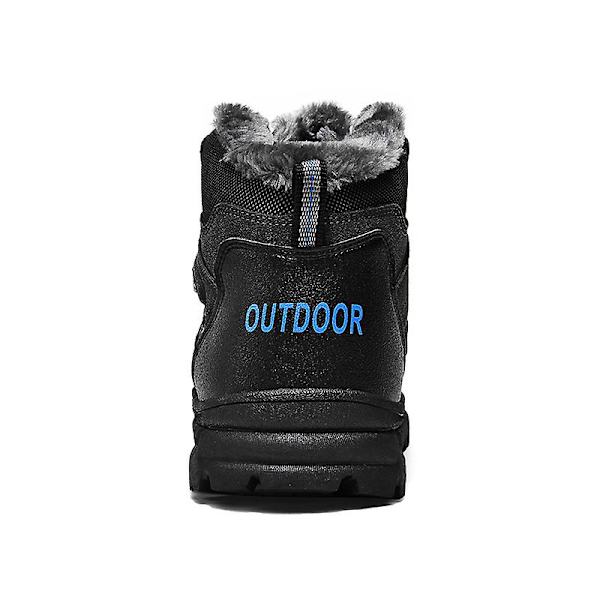 Vandringsskor för män Mid-Top Varm fleece bomullsskor Fr9055 Gray 39