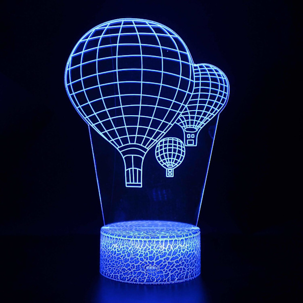 3D LED nattljus, 16 färger skrivbordsdekoration, USB Touch &amp; Fjärrkontroll nattlampa, bästa födelsedag C
