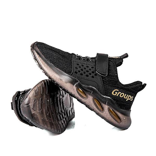 Barn Sneakers Andas löparskor Mode Pojkar Flickor Sportskor 2Ld101 BlackGold 34