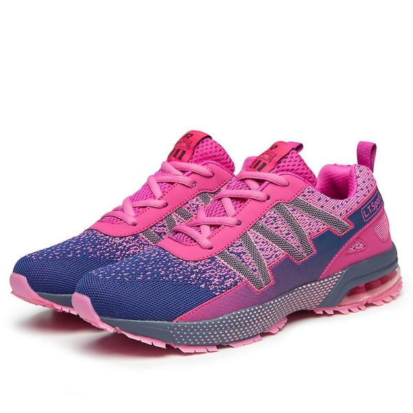 Sportlöparskor för män Andas Slitstarka Sneakers 8901 Pink 39