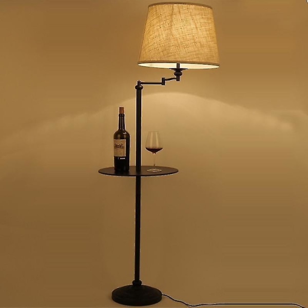 Nordisk modern minimalistisk vridbar golvlampa e27 vit&svart färg soffbordsgolvlampa för