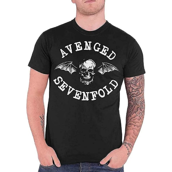 Avenged Sevenfold A7x Deathbat Crest Logotyp Ny officiell T-shirt herr [kläder] Svart S