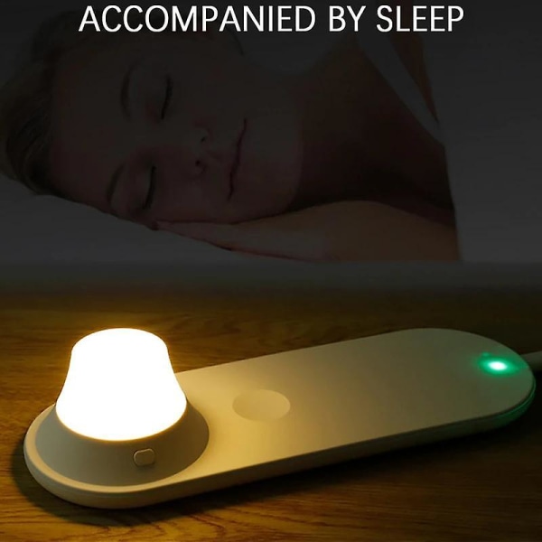 10W Qi Fast trådlös laddare bordsnattlampa