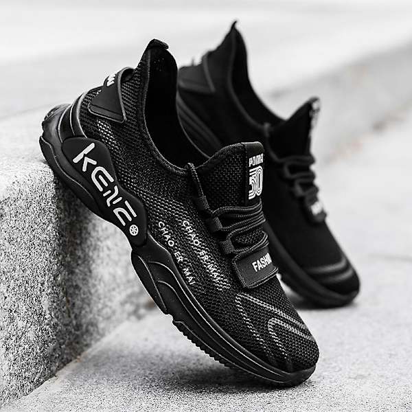 Herrsneakers löptennisskor Lättviktsventilerande Sport Athletic 3Dk219 BlackWhite 41