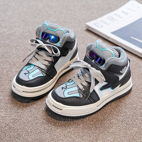 Sneakers för barn Andas Pojkar Flickor Skateboard Skor Löparskor 01 Black 30