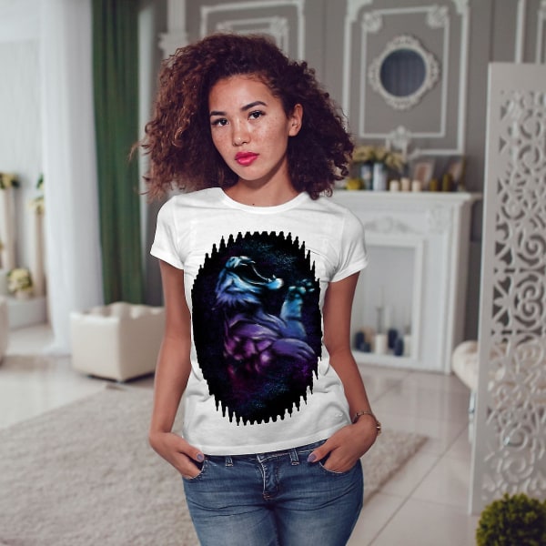 Night Tiger Beast Whitet-shirt för kvinnor XXL