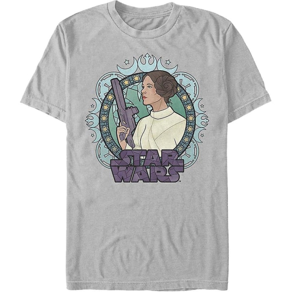 Prinsessan Leia Star Wars T-shirt i målat glas S