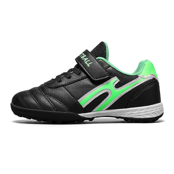 Fotbollsskor för pojkar Spikes Fotbollsskor för ungdomar Ankelstövlar Athletic Sneaker 3C898 Black 33