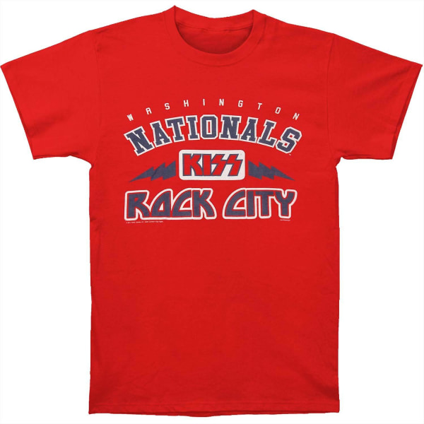 KISS Washington Nationals Baseball Rock City T-shirt L