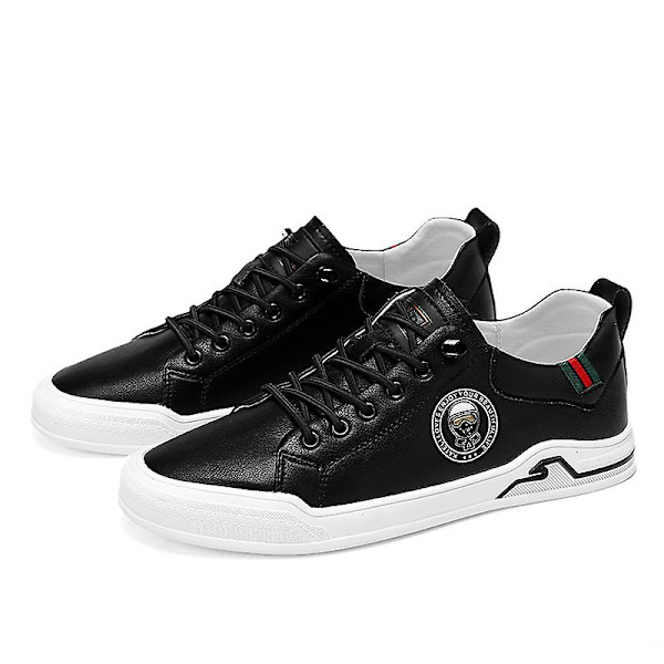 Casual för män Läder All-Match Skor Modeskor Fr2167 Black 41