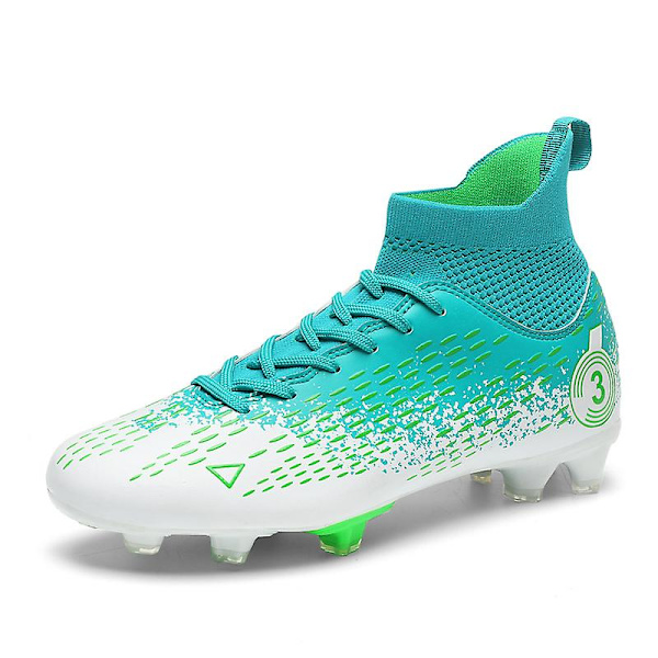 Fotbollsskor för män Halkfria fotbollsskor för herr, Gräs Fotbollssneakers Yj3000 Cyan 44
