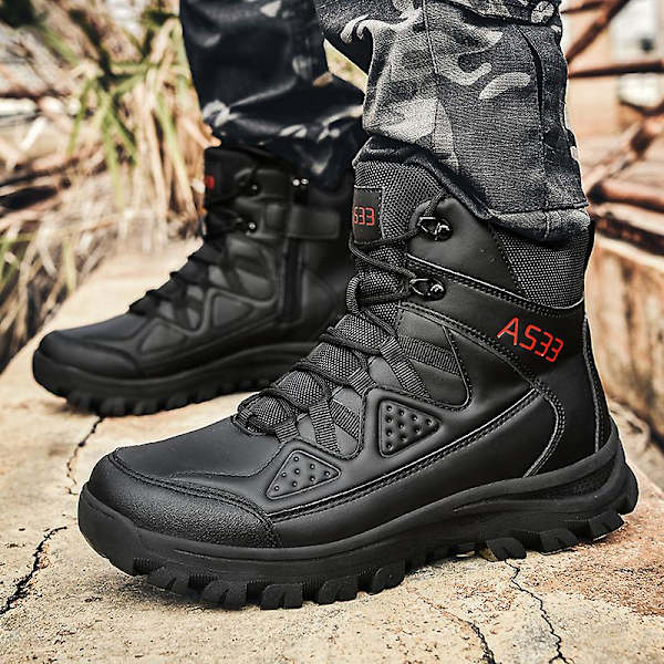 Herr Military Boot Combat Herr Boots Tacticalhane Shoes Work Safety Shoes Yj703 Black 44