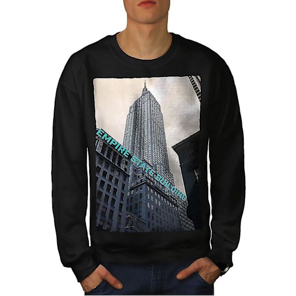 Empire State City Mode Män Blacksweatshirt M