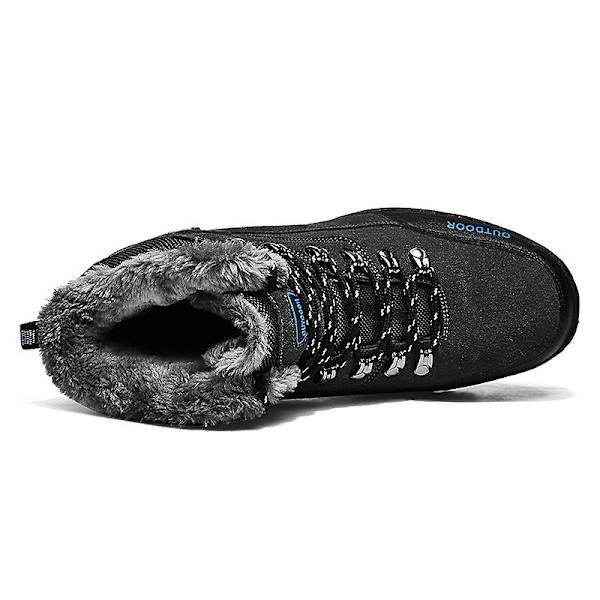 Vandringsskor för män Mid-Top Varm fleece bomullsskor Fr9055 Gray 41