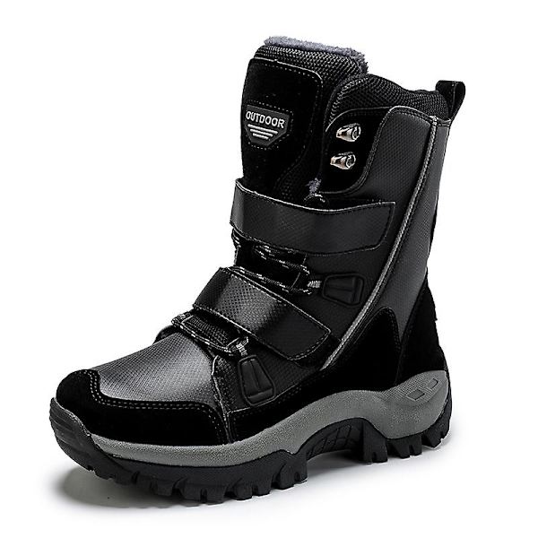 Dam vintersnöskor Vattentåliga skor Anti-halk Casual Lätt vandringskänga S555 Black 42