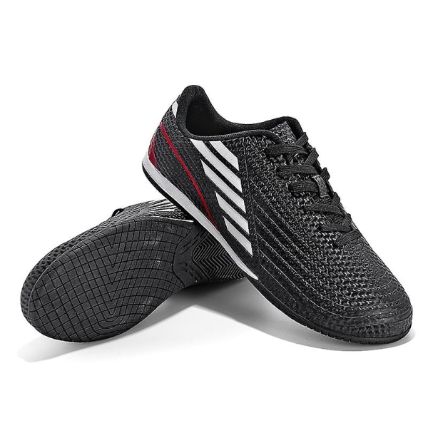 Fotbollsskor för män Fotbollsskor med hög ankel för vuxna Grästräning Sport Skor Sneakers 3B22036 Black 36