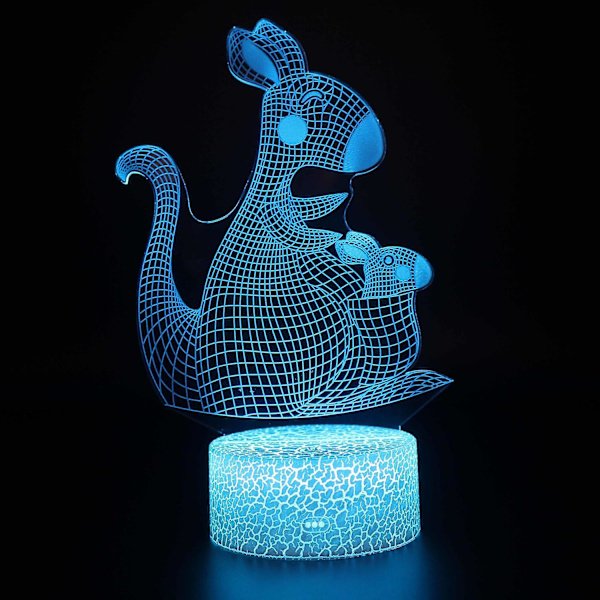 3D Illusion lampa 7 färger Optical Change Touch Light USB och fjärrkontroll Art Deco gör en romantisk