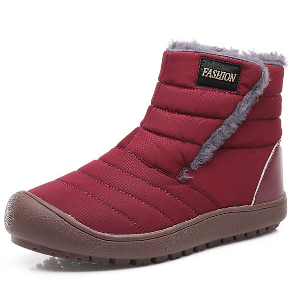Vintersnöskor för män Halkfri Casual Lätt vandringskänga 1978 Red 41