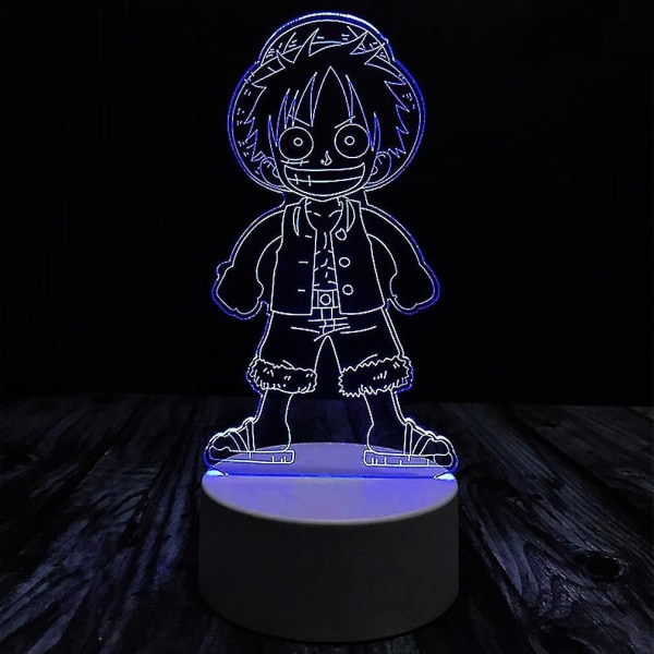 One Piece Child Luffy USB 3d Anime Night Light Atmosphere Led Bordslampa