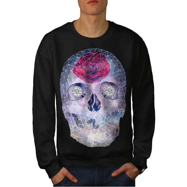 Rose Geometry Sugar Men Blacksweatshirt XXL