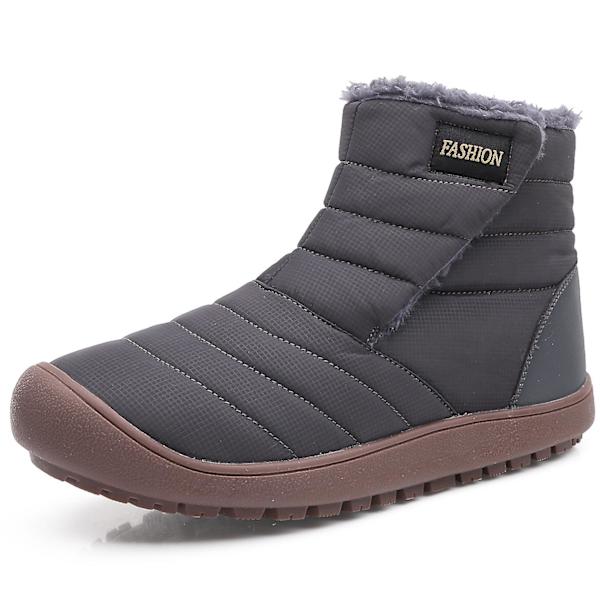 Vintersnöskor för män Halkfri Casual Lätt vandringskänga 1978 Gray 41