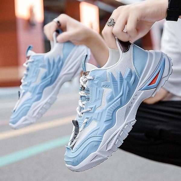 Basketskor för män Sneakers Sportskor som andas Y09 Blue 43
