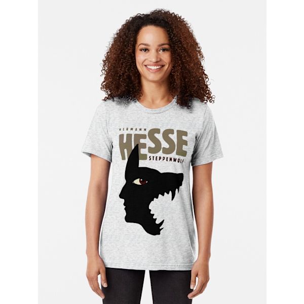 Hermann Hesse Tri-blend T-shirt White Fleck L_Front