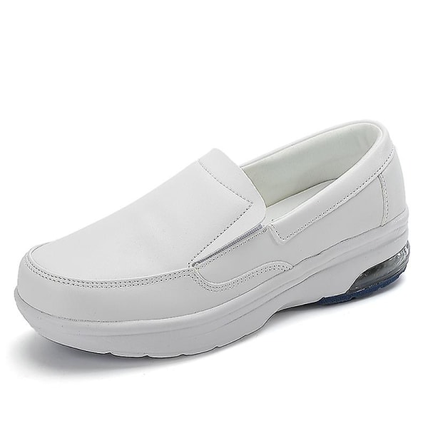 Dam Casual Shoes Läder Air Cushion Shoes Air Shoes Fr8069 White 39