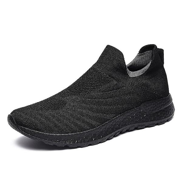 Herr Fly Weaving Sneakers Andas löparskor Mode Sportskor 3Af8026 Black 41