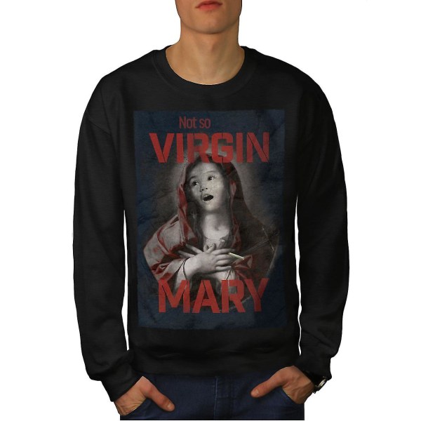 Virgin Mary Cool Funy Men Blacksweatshirt S
