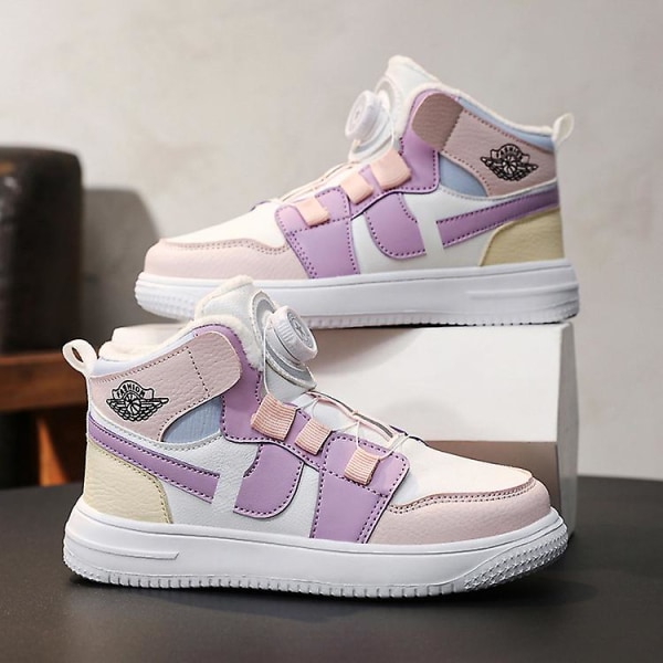 Sneakers för barn Löparskor med vridknapp Mode Pojkar Flickor Sportskor 2Lz708 Pink 33