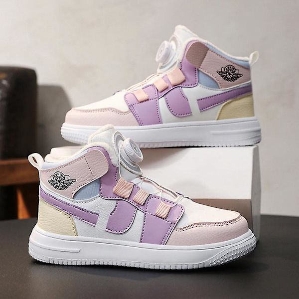 Sneakers för barn Löparskor med vridknapp Mode Pojkar Flickor Sportskor 2Lz708 Pink 34