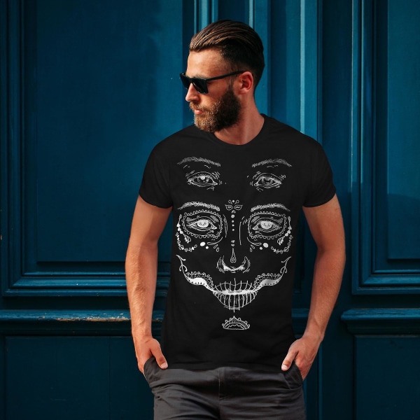 Face Snygg Cool Men Blackt-shirt L