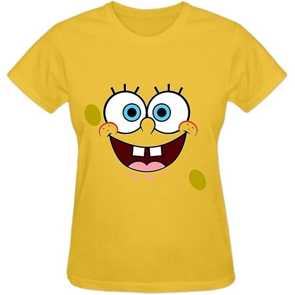 Paset Damer avslappnad söt Sponge Bob O-ringad grafiskt print T-shirts S